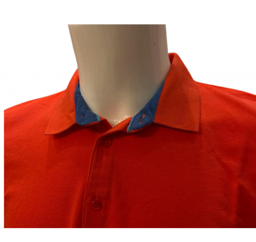 Koszulka Polo z długim rękawem, czerwona